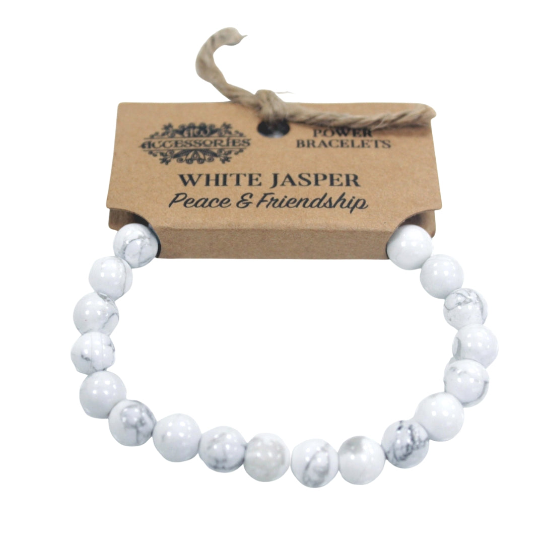 Pulsera de Jaspe Blanco - Paz