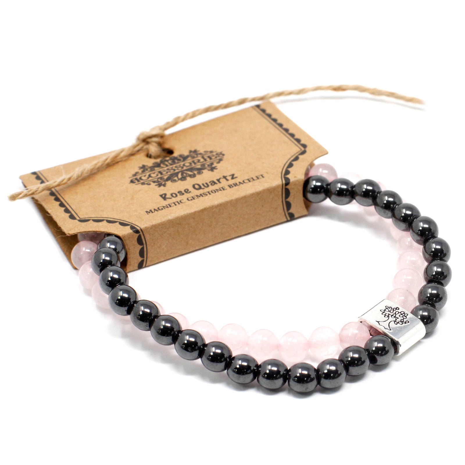 Pulsera Magnética con Cuarzo Rosa