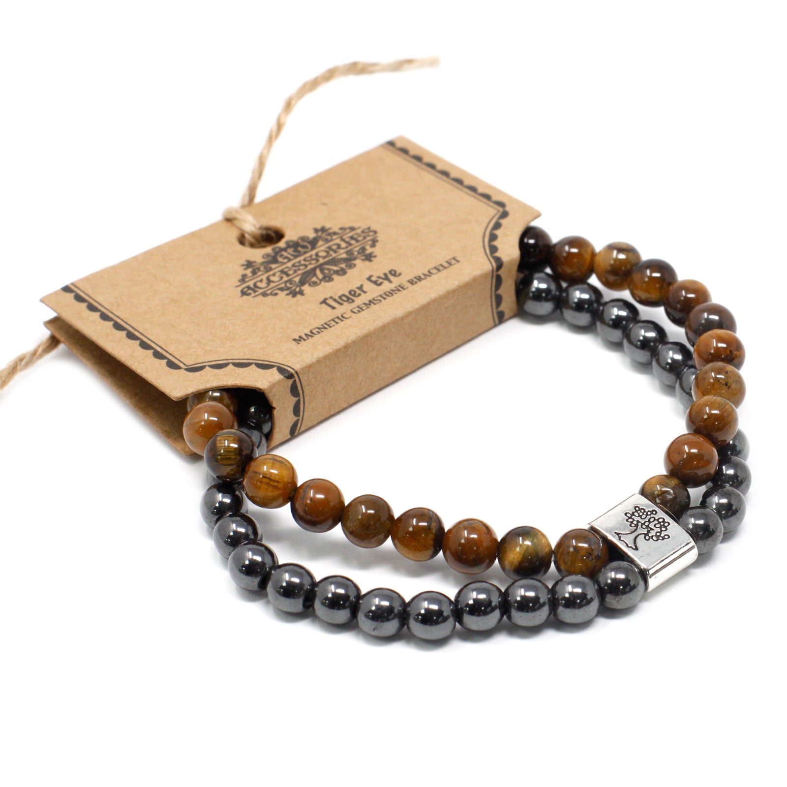 Pulsera Magnética con Ojo de Tigre