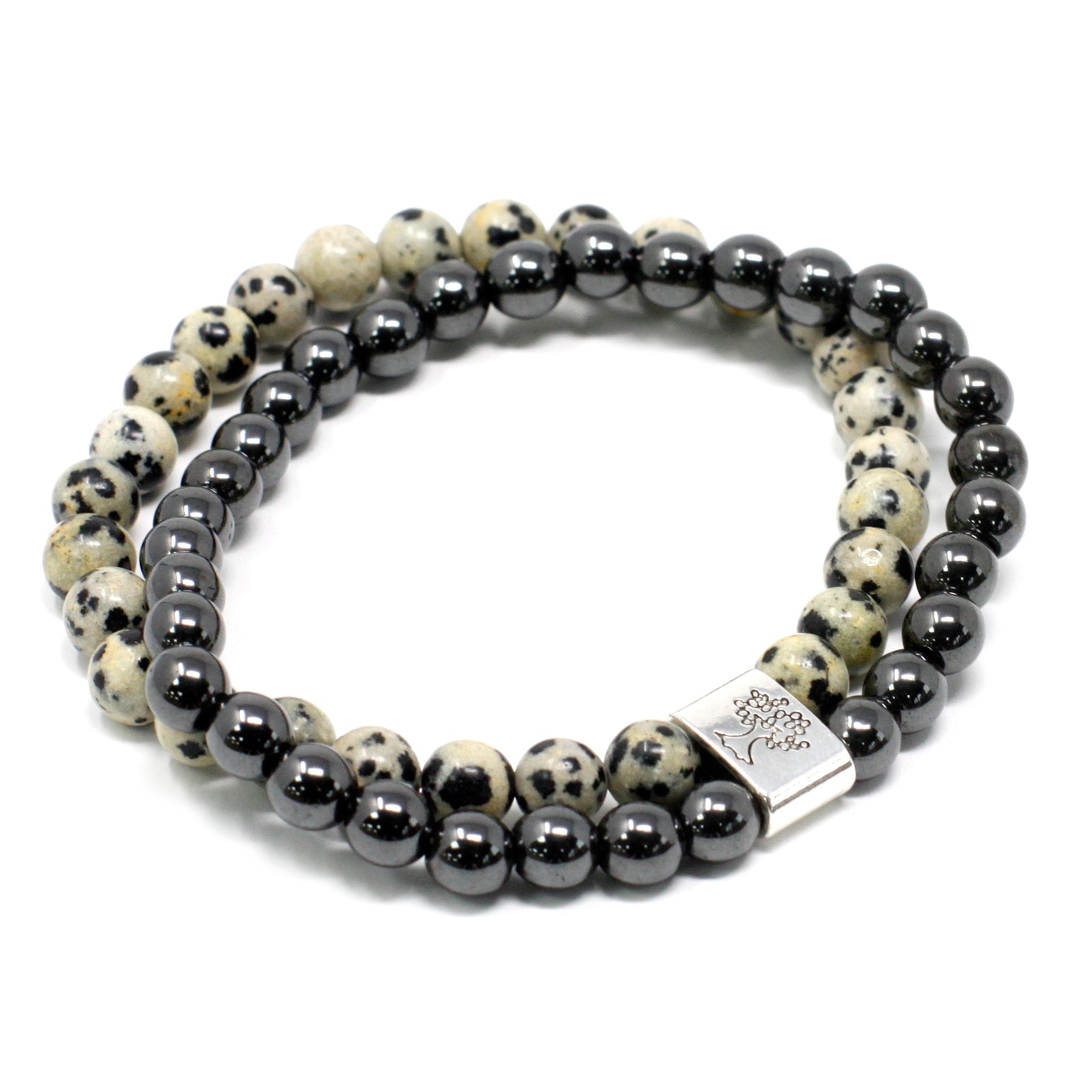 Pulsera Magnética con Jaspe Dálmata