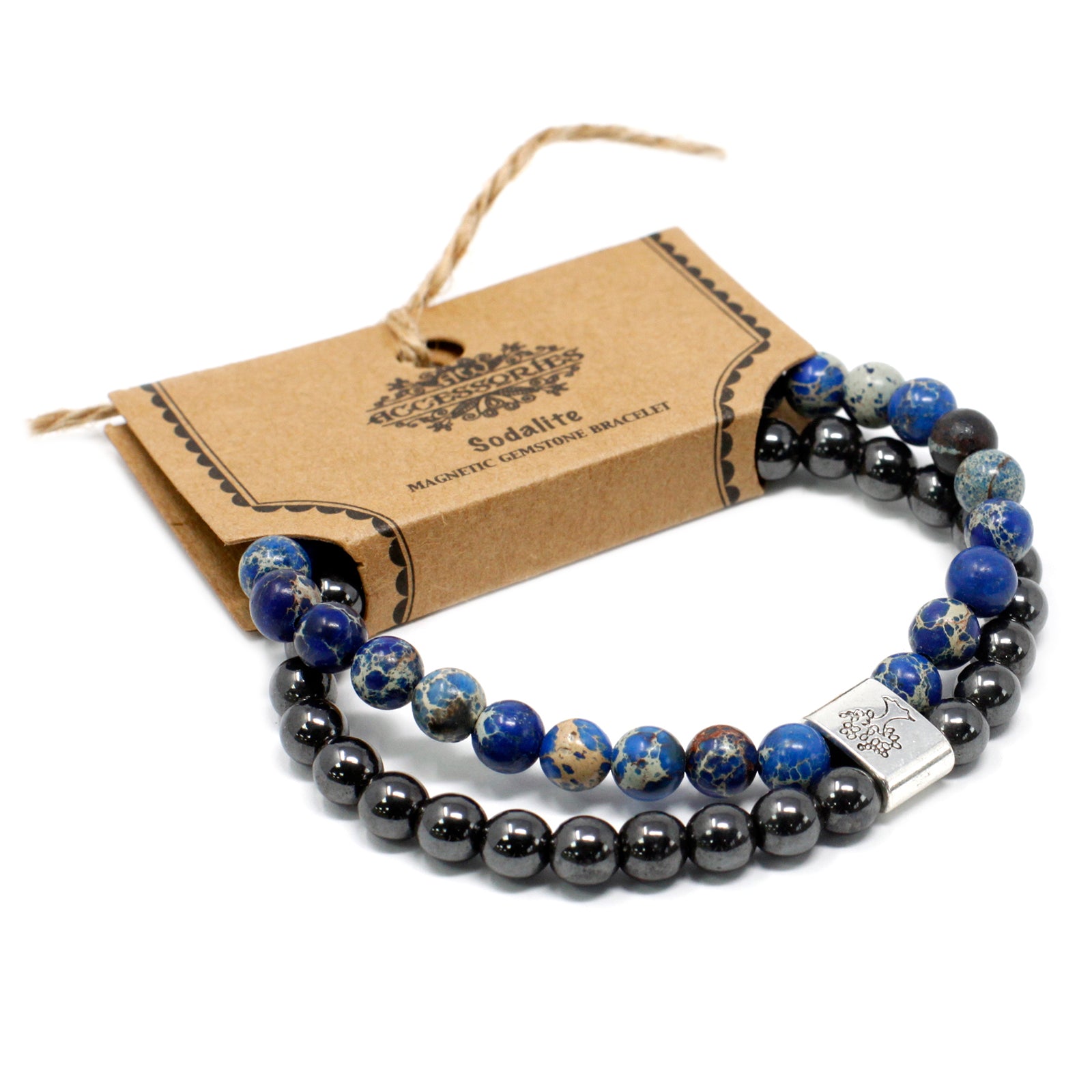 Pulsera Magnética con Sodalita Fondo Marino