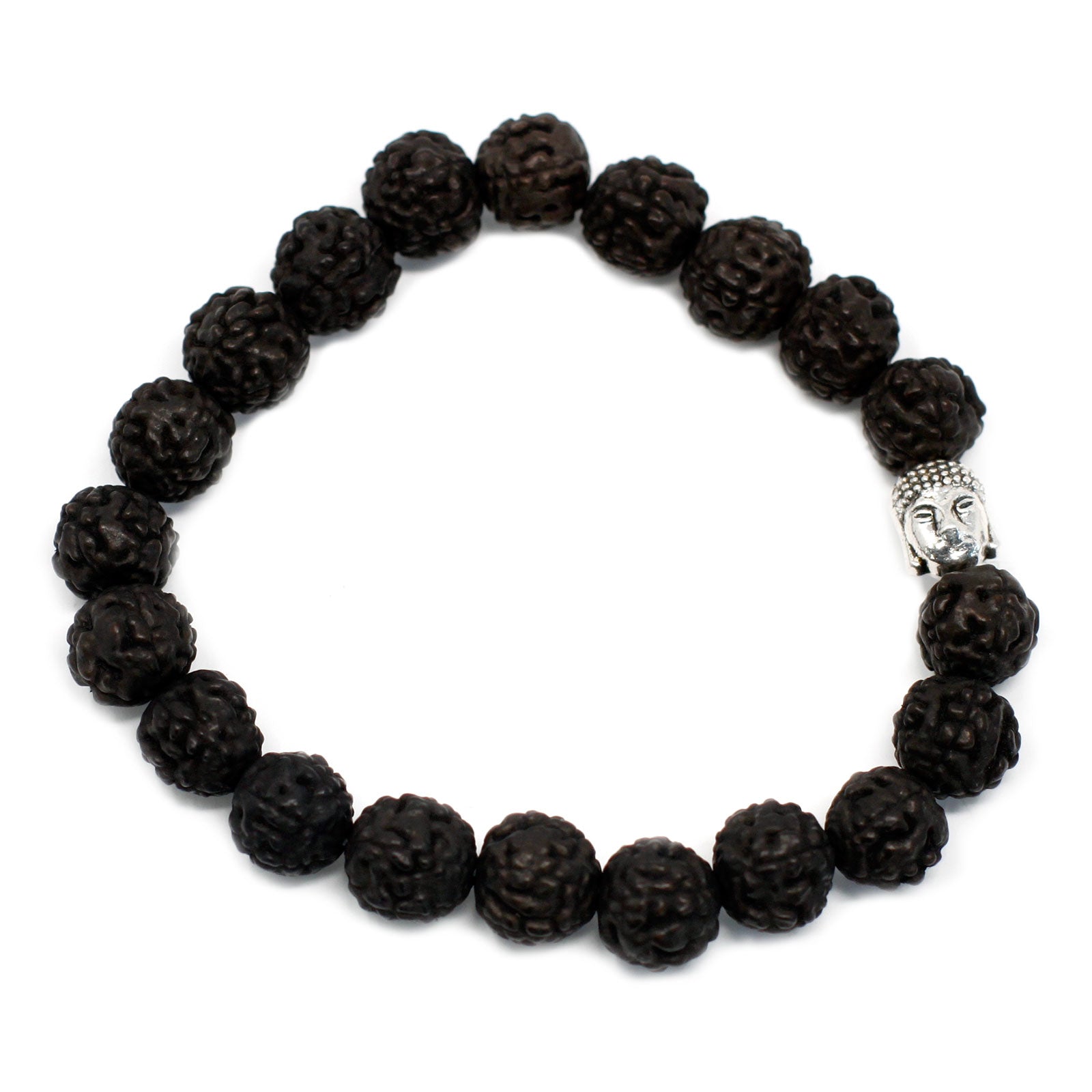 Pulsera de Semillas de Rudraksha Negra - Buda