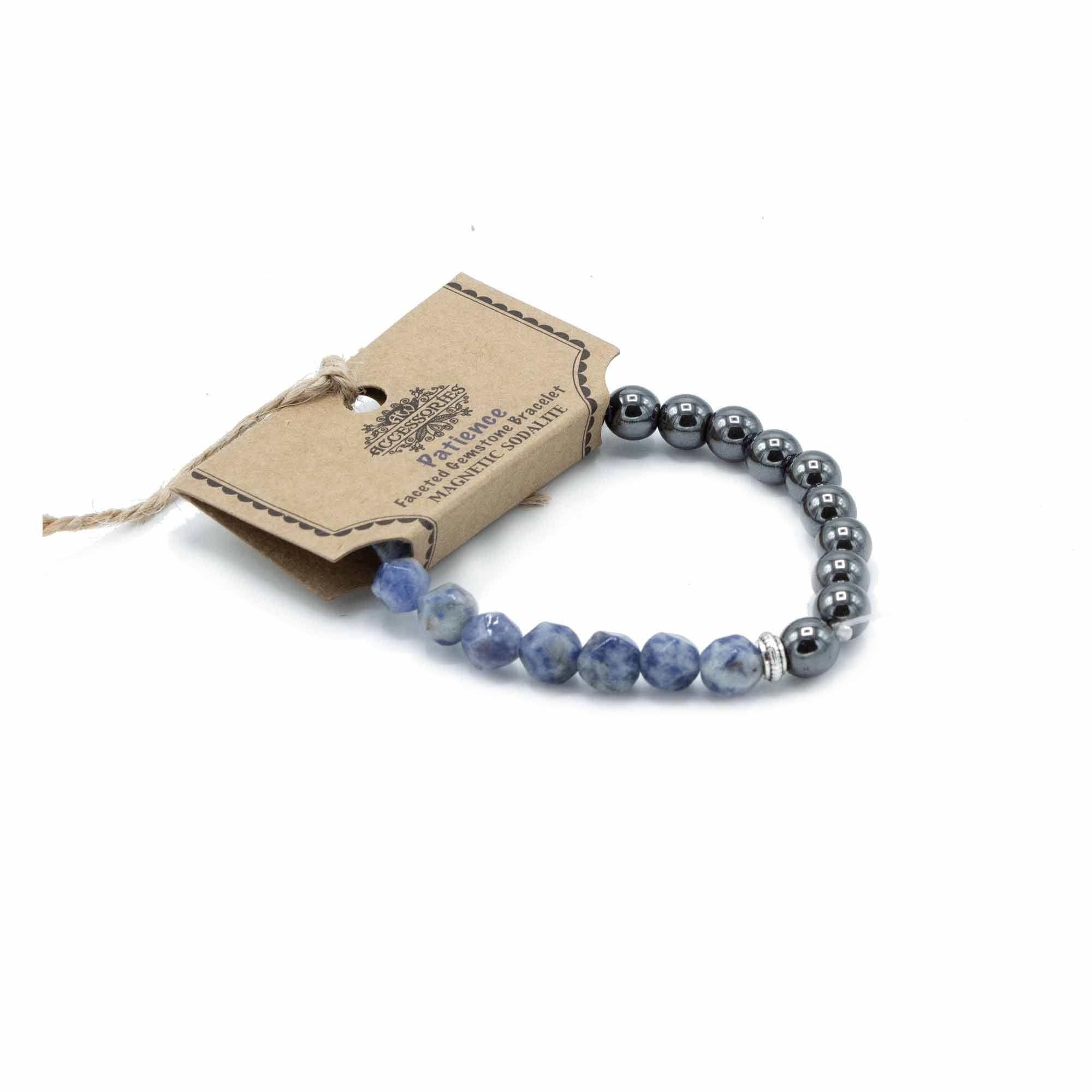Pulsera Magnética con Sodalita Tallada