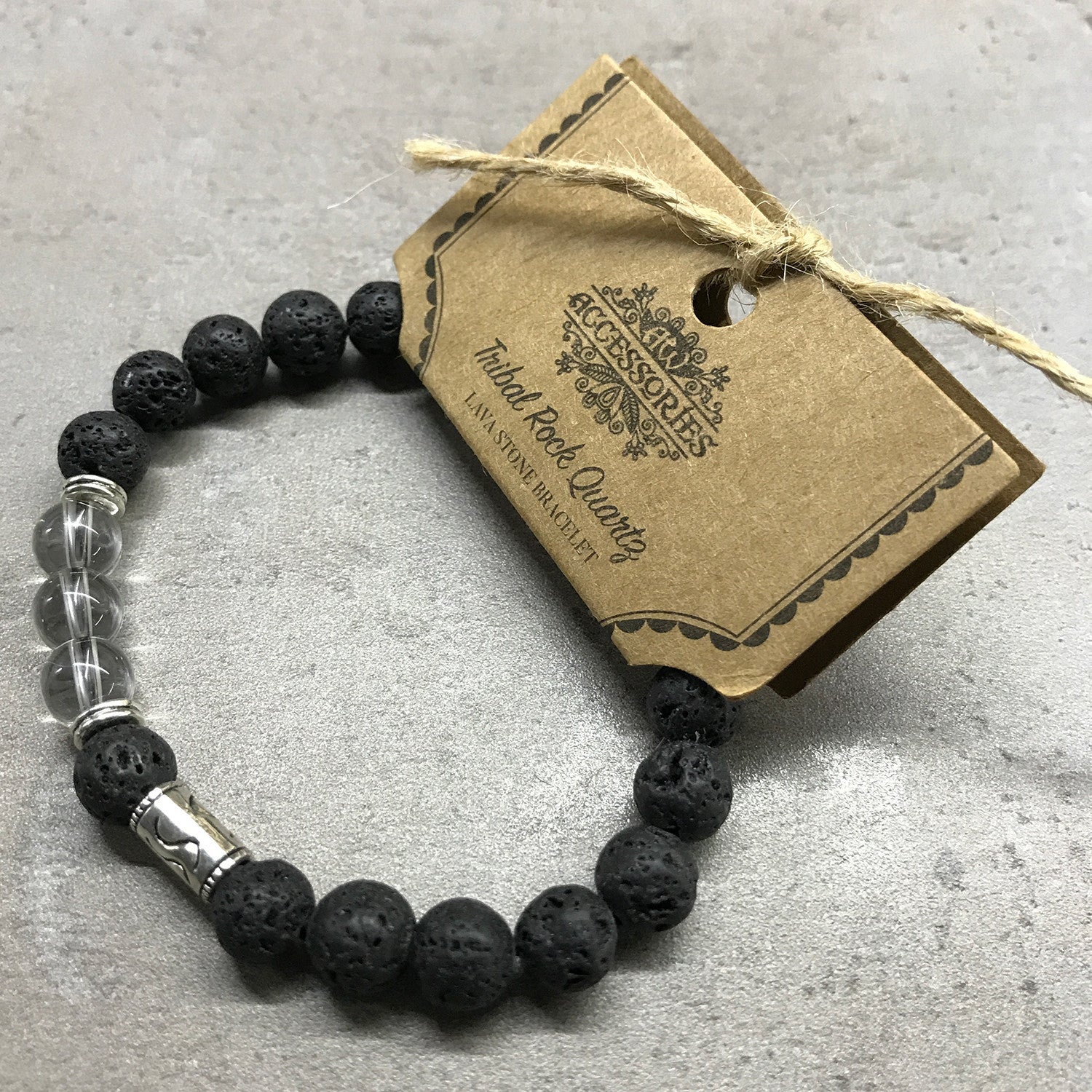 Pulsera de Piedra de Lava y Amatista - Piscis